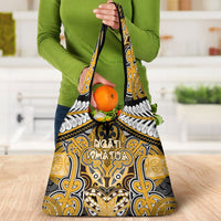 Aotearoa Iwi Ngati Whatua Grocery Bag Maori Kowhaiwhai Pattern