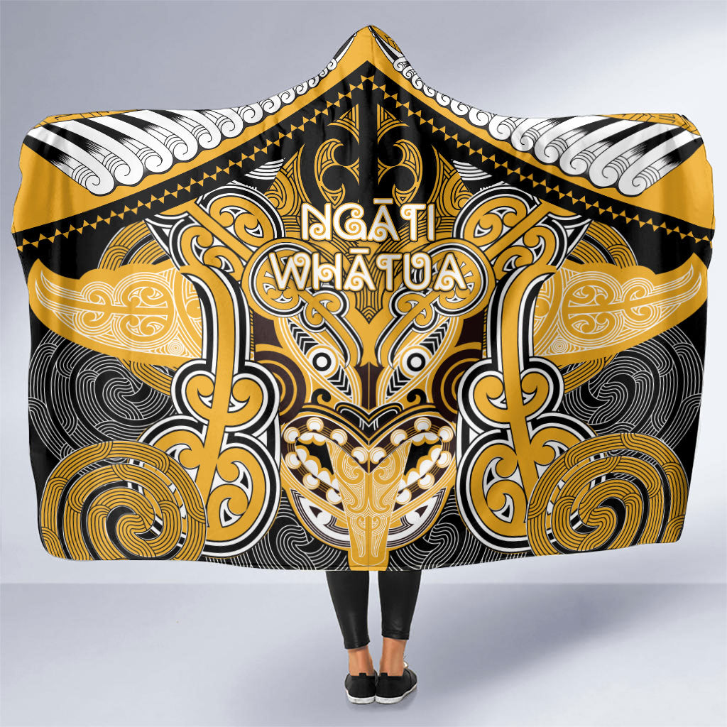 Aotearoa Iwi Ngati Whatua Hooded Blanket Maori Kowhaiwhai Pattern