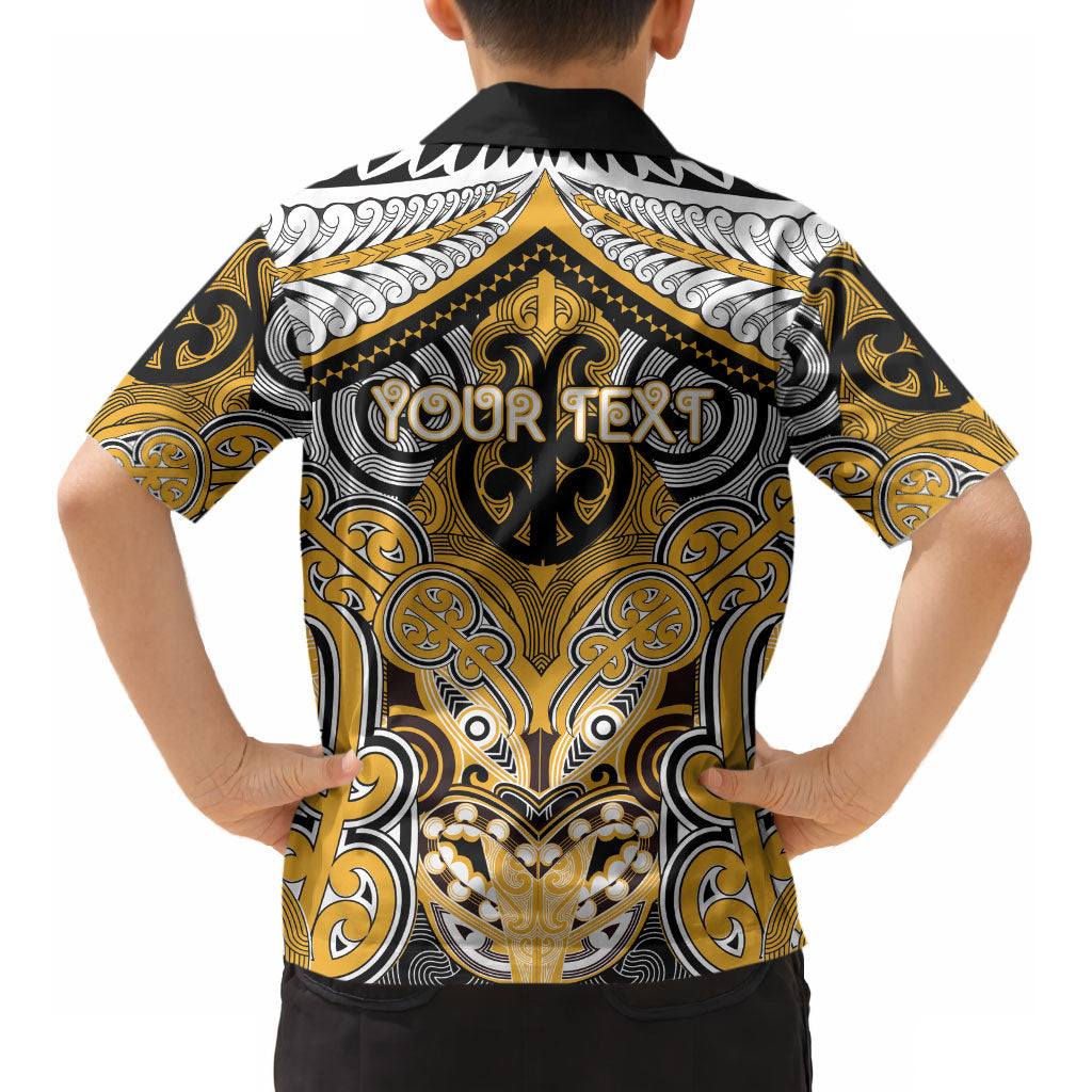 Aotearoa Iwi Ngati Whatua Personalised Kid Hawaiian Shirt Maori Kowhaiwhai Pattern