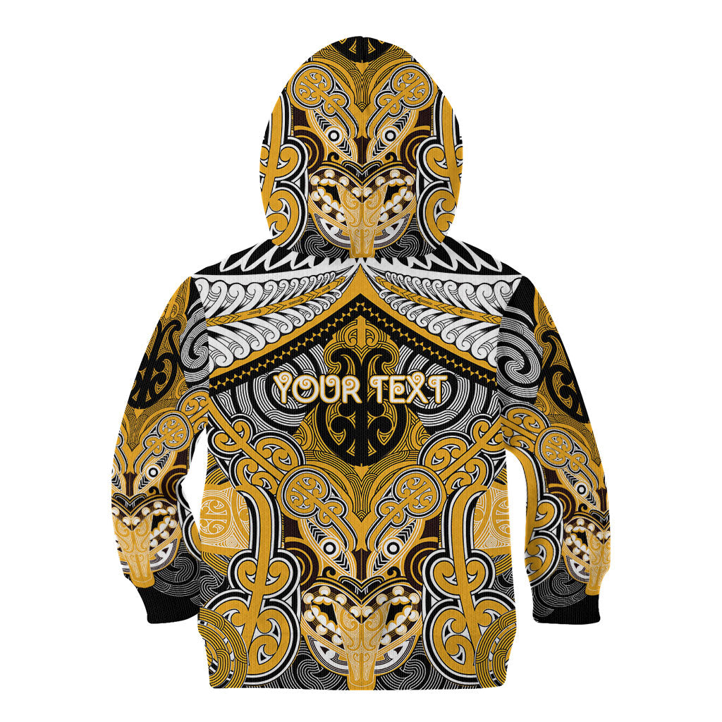 Aotearoa Iwi Ngati Whatua Personalised Kid Hoodie Maori Kowhaiwhai Pattern