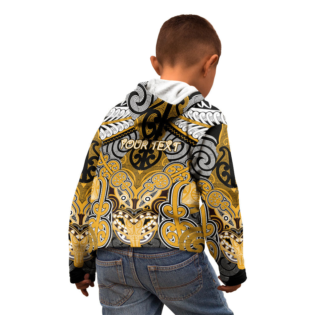Aotearoa Iwi Ngati Whatua Personalised Kid Hoodie Maori Kowhaiwhai Pattern