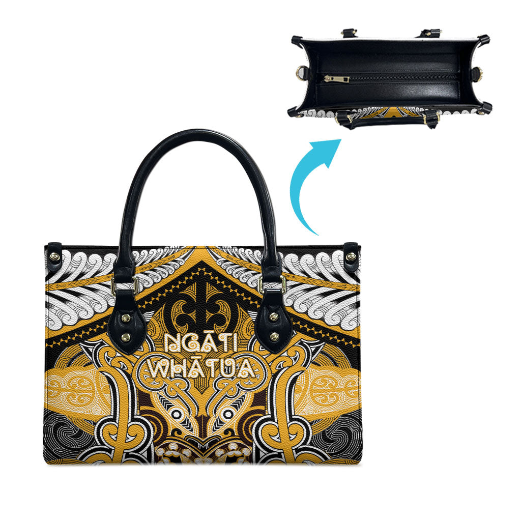 Aotearoa Iwi Ngati Whatua Leather Bag Maori Kowhaiwhai Pattern