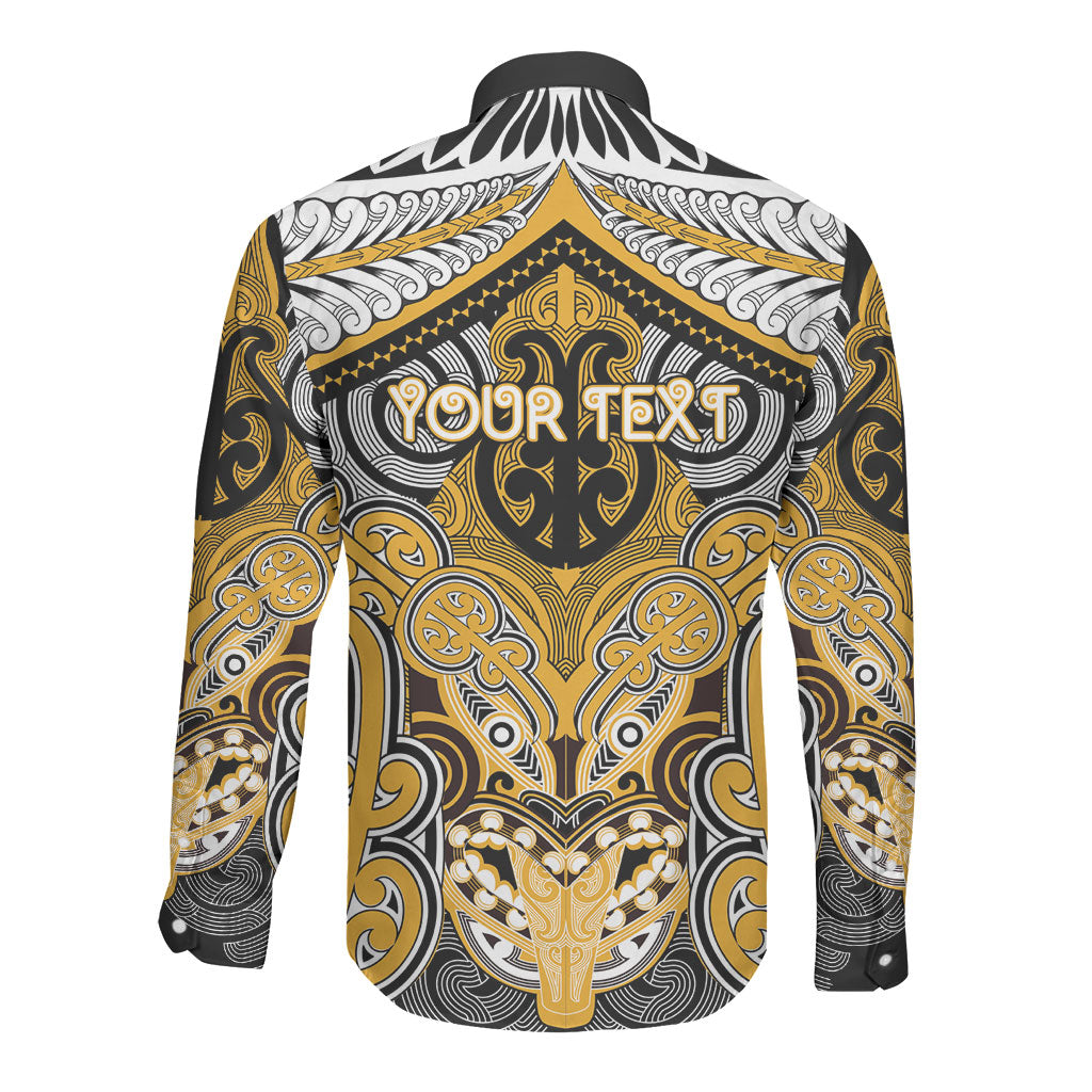 Aotearoa Iwi Ngati Whatua Personalised Long Sleeve Button Shirt Maori Kowhaiwhai Pattern