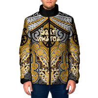 Aotearoa Iwi Ngati Whatua Personalised Padded Jacket Maori Kowhaiwhai Pattern