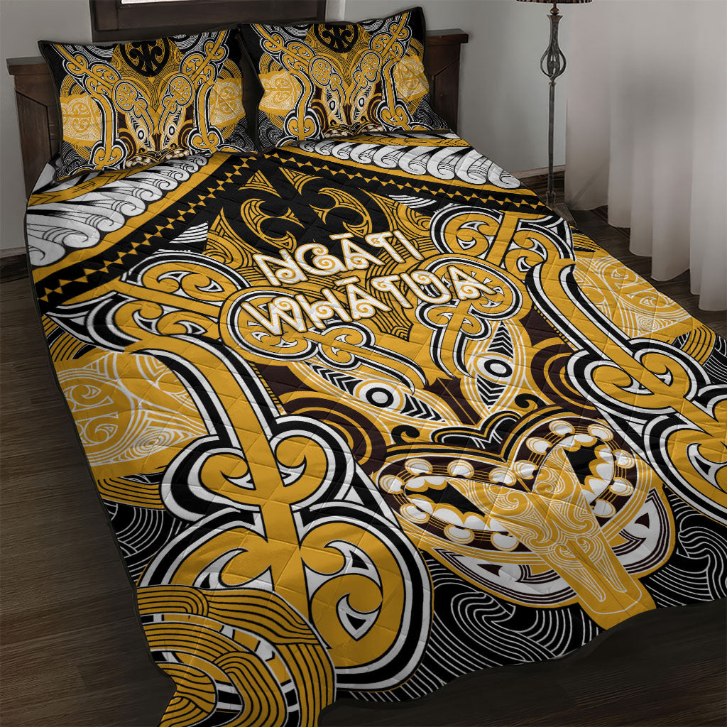 Aotearoa Iwi Ngati Whatua Quilt Bed Set Maori Kowhaiwhai Pattern