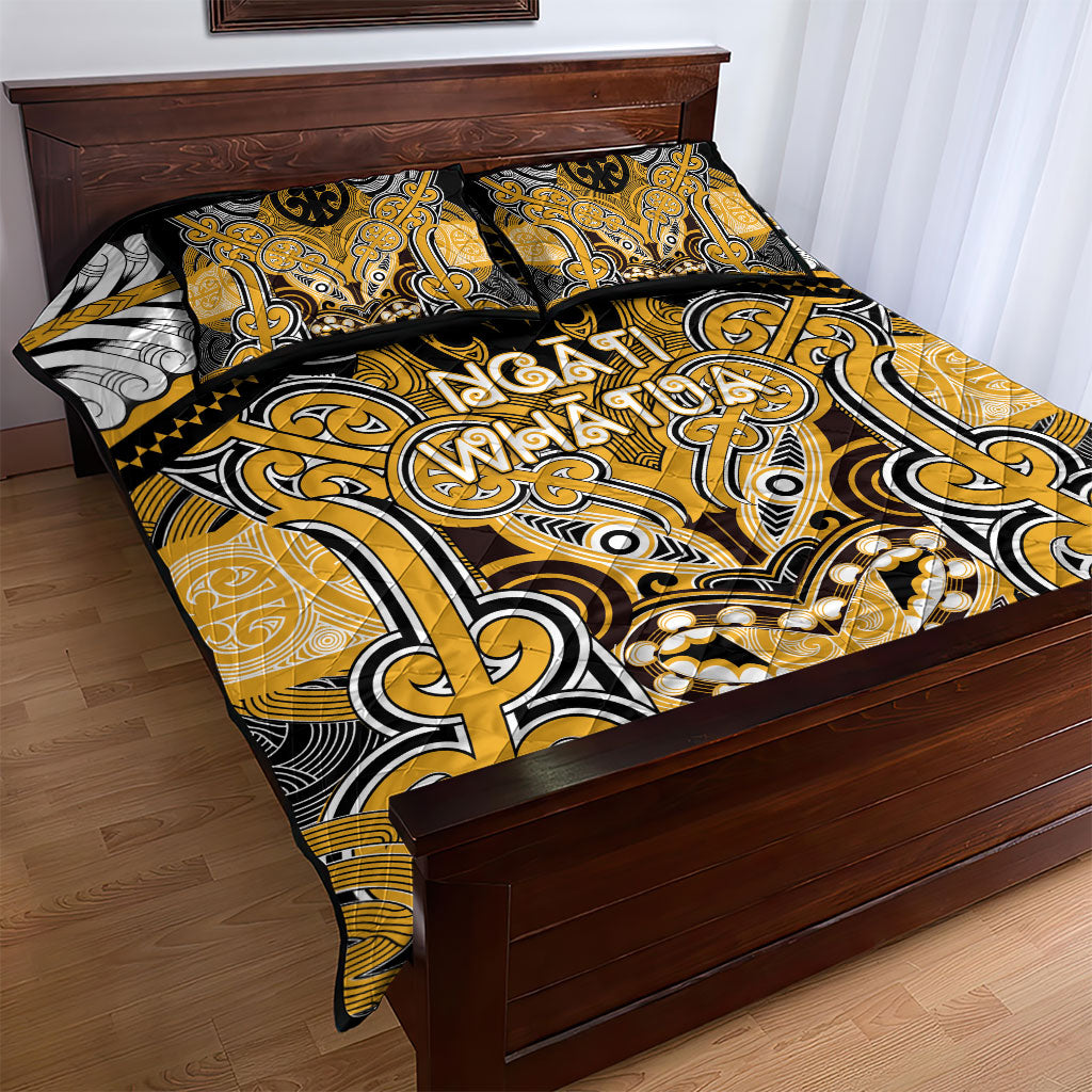 Aotearoa Iwi Ngati Whatua Quilt Bed Set Maori Kowhaiwhai Pattern