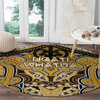 Aotearoa Iwi Ngati Whatua Round Carpet Maori Kowhaiwhai Pattern