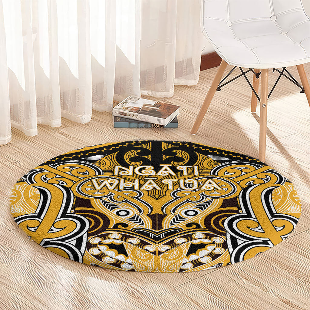 Aotearoa Iwi Ngati Whatua Round Carpet Maori Kowhaiwhai Pattern