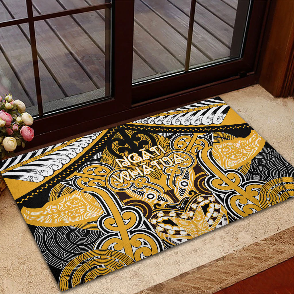 Aotearoa Iwi Ngati Whatua Rubber Doormat Maori Kowhaiwhai Pattern