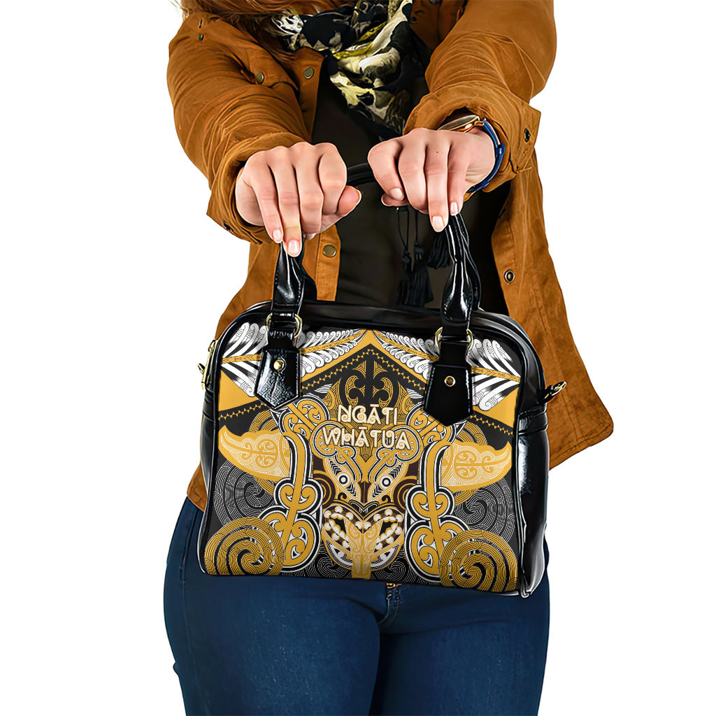 Aotearoa Iwi Ngati Whatua Shoulder Handbag Maori Kowhaiwhai Pattern
