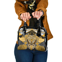 Aotearoa Iwi Ngati Whatua Shoulder Handbag Maori Kowhaiwhai Pattern
