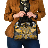 Aotearoa Iwi Ngati Whatua Shoulder Handbag Maori Kowhaiwhai Pattern
