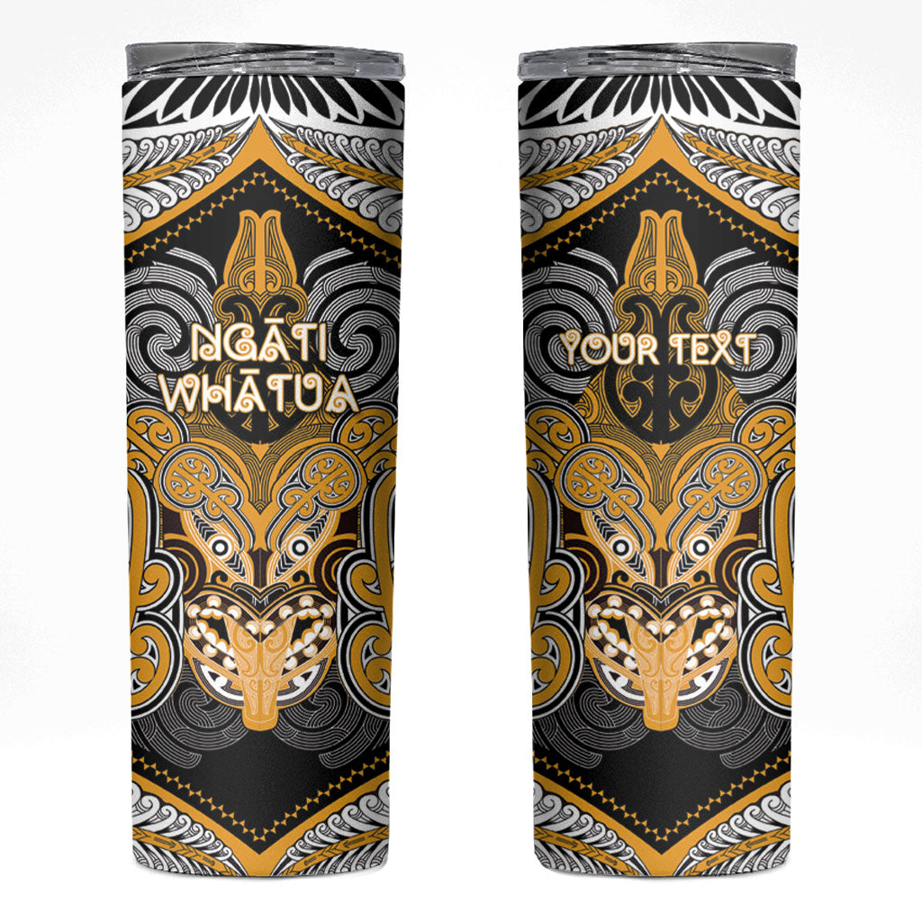 Aotearoa Iwi Ngati Whatua Personalised Skinny Tumbler Maori Kowhaiwhai Pattern