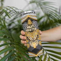 Aotearoa Iwi Ngati Whatua Personalised Skinny Tumbler Maori Kowhaiwhai Pattern
