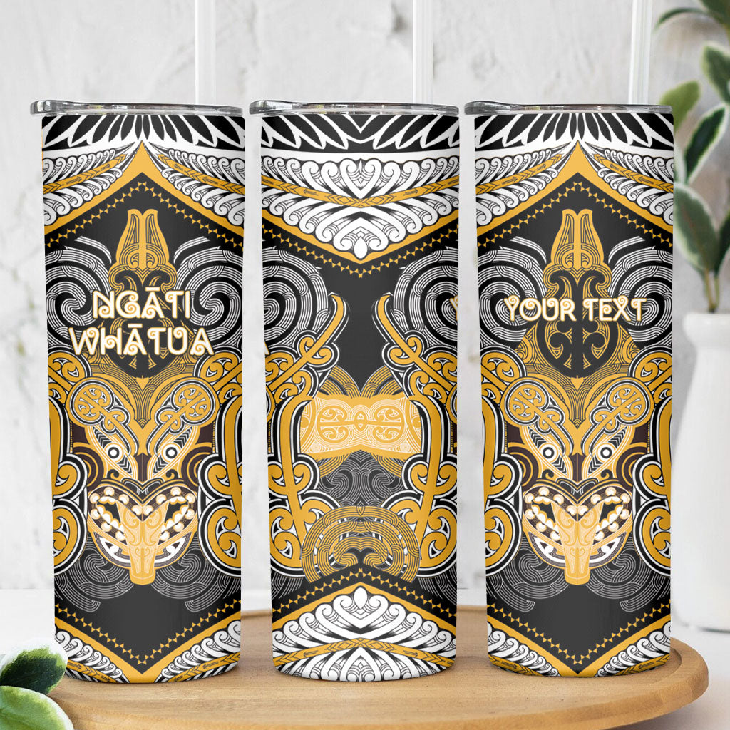 Aotearoa Iwi Ngati Whatua Personalised Skinny Tumbler Maori Kowhaiwhai Pattern