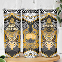 Aotearoa Iwi Ngati Whatua Personalised Skinny Tumbler Maori Kowhaiwhai Pattern