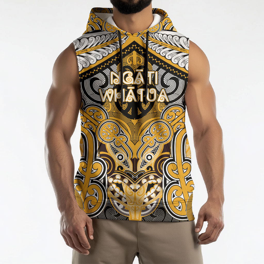 Aotearoa Iwi Ngati Whatua Personalised Sleeveless Hoodie Maori Kowhaiwhai Pattern