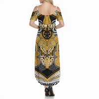 Aotearoa Iwi Ngati Whatua Personalised Summer Maxi Dress Maori Kowhaiwhai Pattern