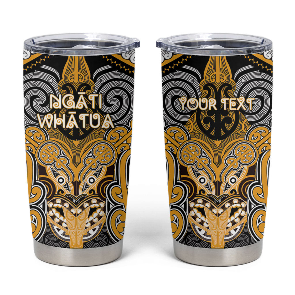 Aotearoa Iwi Ngati Whatua Personalised Tumbler Cup Maori Kowhaiwhai Pattern