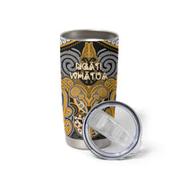 Aotearoa Iwi Ngati Whatua Personalised Tumbler Cup Maori Kowhaiwhai Pattern