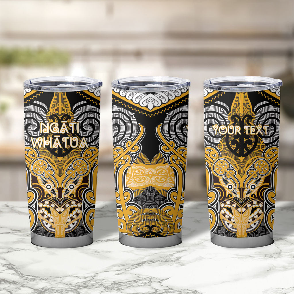 Aotearoa Iwi Ngati Whatua Personalised Tumbler Cup Maori Kowhaiwhai Pattern