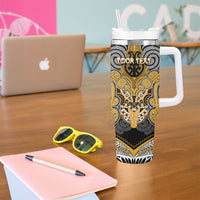 Aotearoa Iwi Ngati Whatua Personalised Tumbler With Handle Maori Kowhaiwhai Pattern