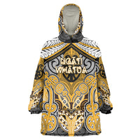 Aotearoa Iwi Ngati Whatua Personalised Wearable Blanket Hoodie Maori Kowhaiwhai Pattern