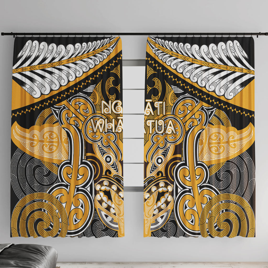 Aotearoa Iwi Ngati Whatua Window Curtain Maori Kowhaiwhai Pattern