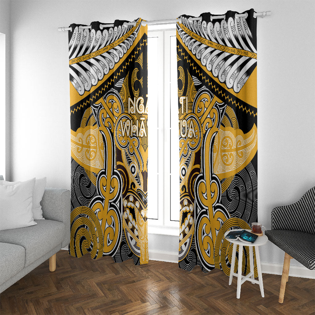Aotearoa Iwi Ngati Whatua Window Curtain Maori Kowhaiwhai Pattern