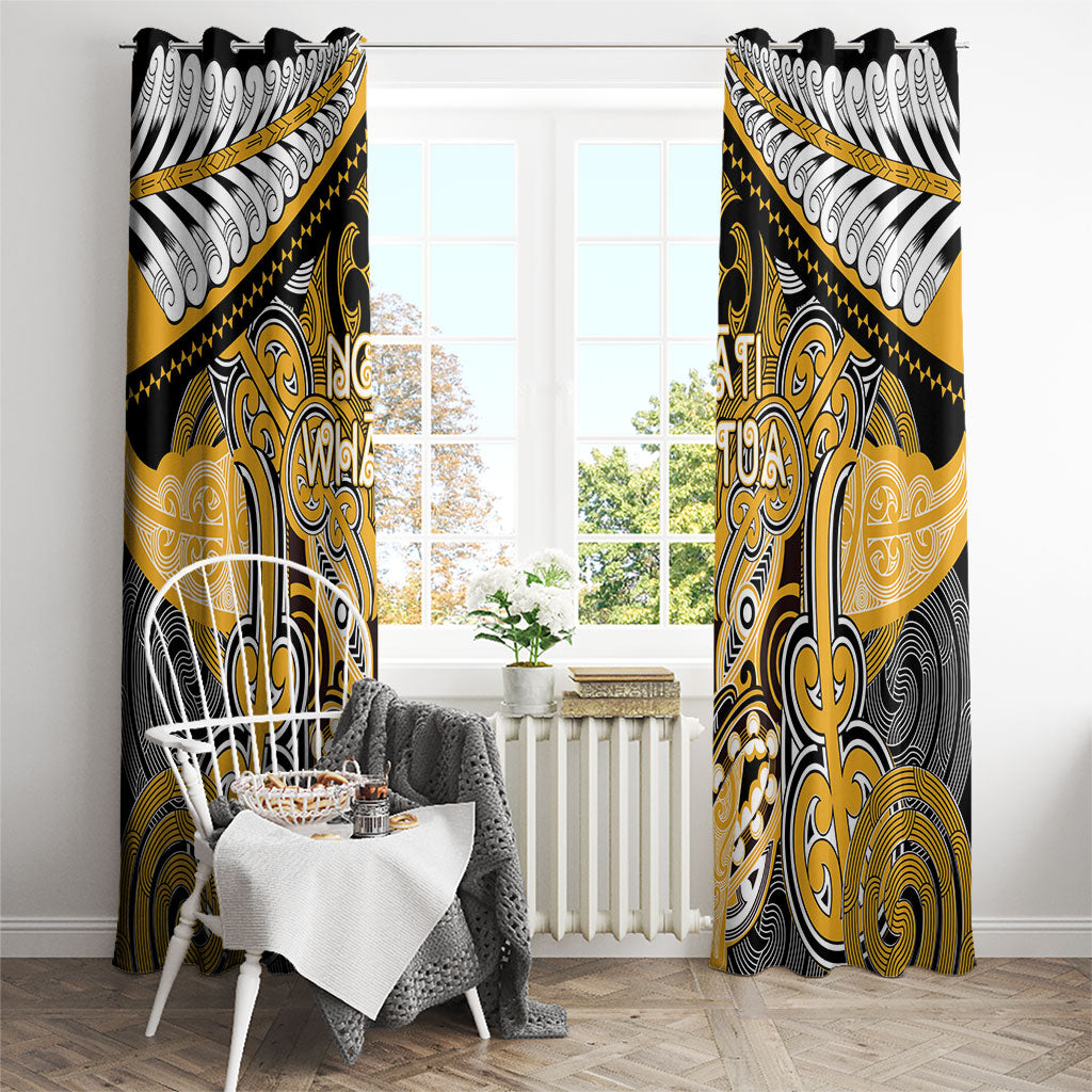 Aotearoa Iwi Ngati Whatua Window Curtain Maori Kowhaiwhai Pattern