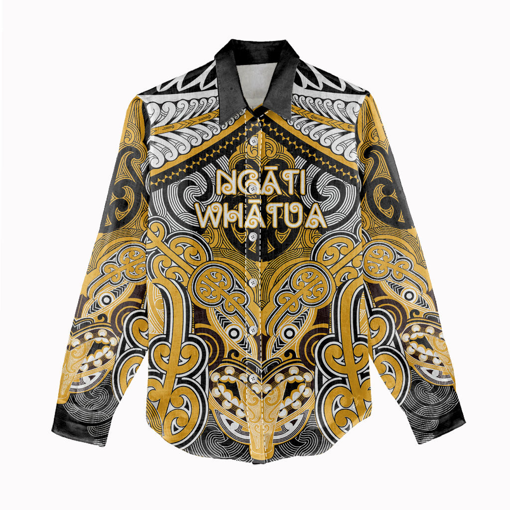 Aotearoa Iwi Ngati Whatua Personalised Women Casual Shirt Maori Kowhaiwhai Pattern