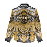 Aotearoa Iwi Ngati Whatua Personalised Women Casual Shirt Maori Kowhaiwhai Pattern