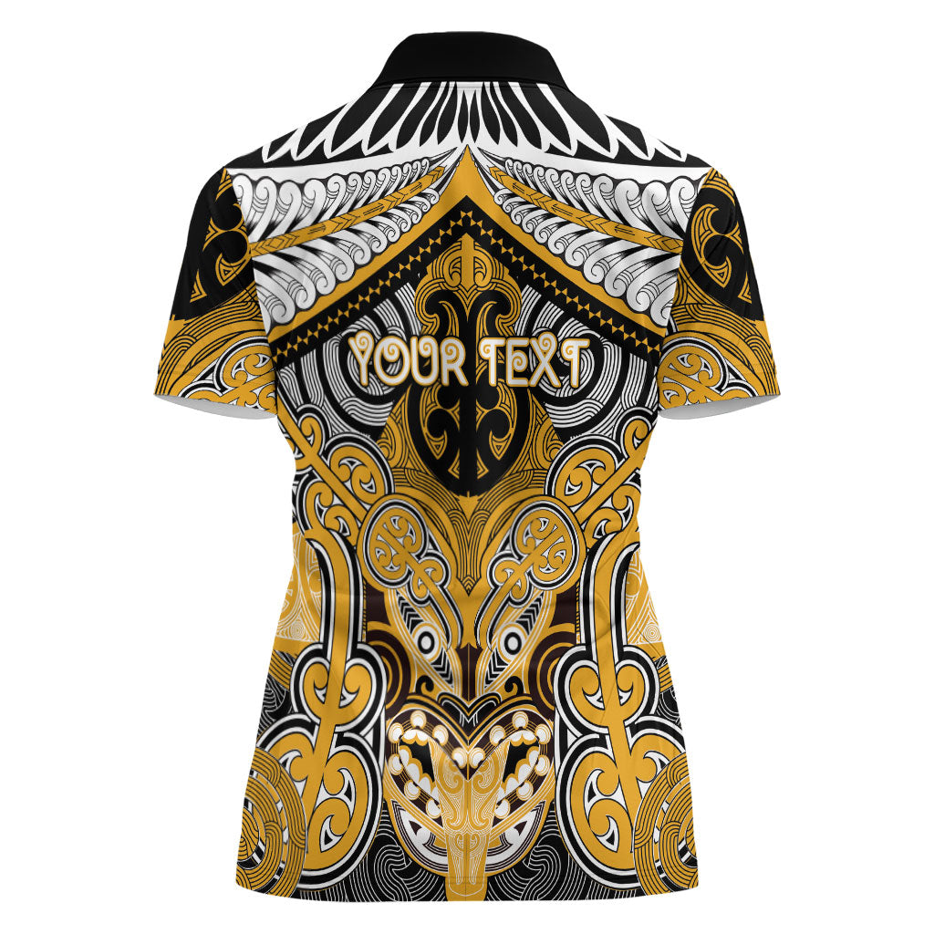 Aotearoa Iwi Ngati Whatua Personalised Women Polo Shirt Maori Kowhaiwhai Pattern