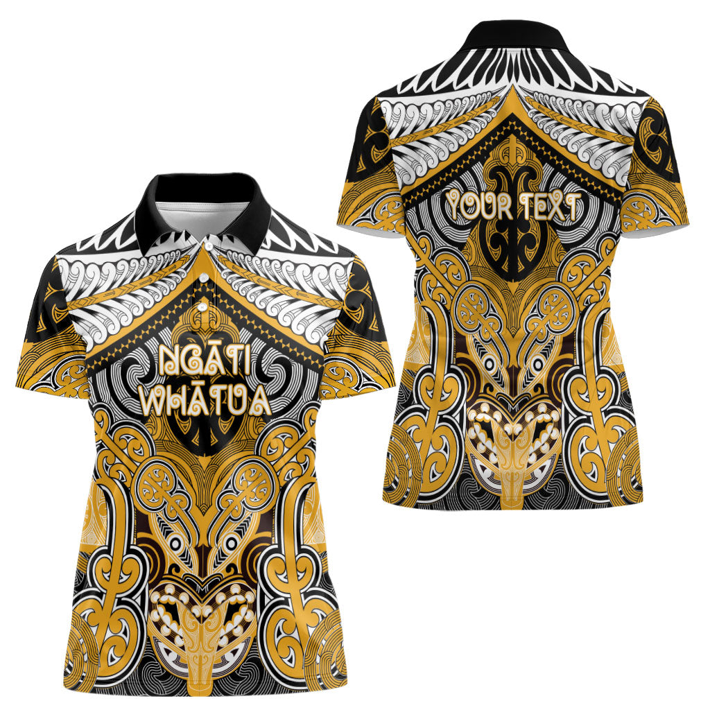 Aotearoa Iwi Ngati Whatua Personalised Women Polo Shirt Maori Kowhaiwhai Pattern