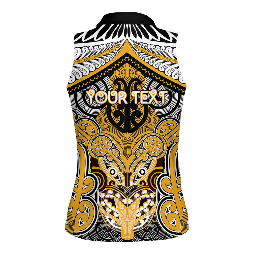 Aotearoa Iwi Ngati Whatua Personalised Women Sleeveless Polo Shirt Maori Kowhaiwhai Pattern