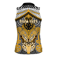 Aotearoa Iwi Ngati Whatua Personalised Women Sleeveless Polo Shirt Maori Kowhaiwhai Pattern