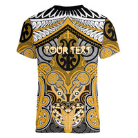 Aotearoa Iwi Ngati Whatua Personalised Women V-Neck T-Shirt Maori Kowhaiwhai Pattern