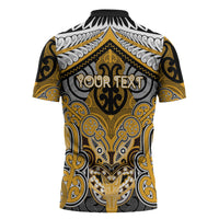 Aotearoa Iwi Ngati Whatua Personalised Zipper Polo Shirt Maori Kowhaiwhai Pattern