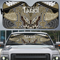 Aotearoa Iwi Waikato Tainui Auto Sun Shade Maori Kowhaiwhai Pattern