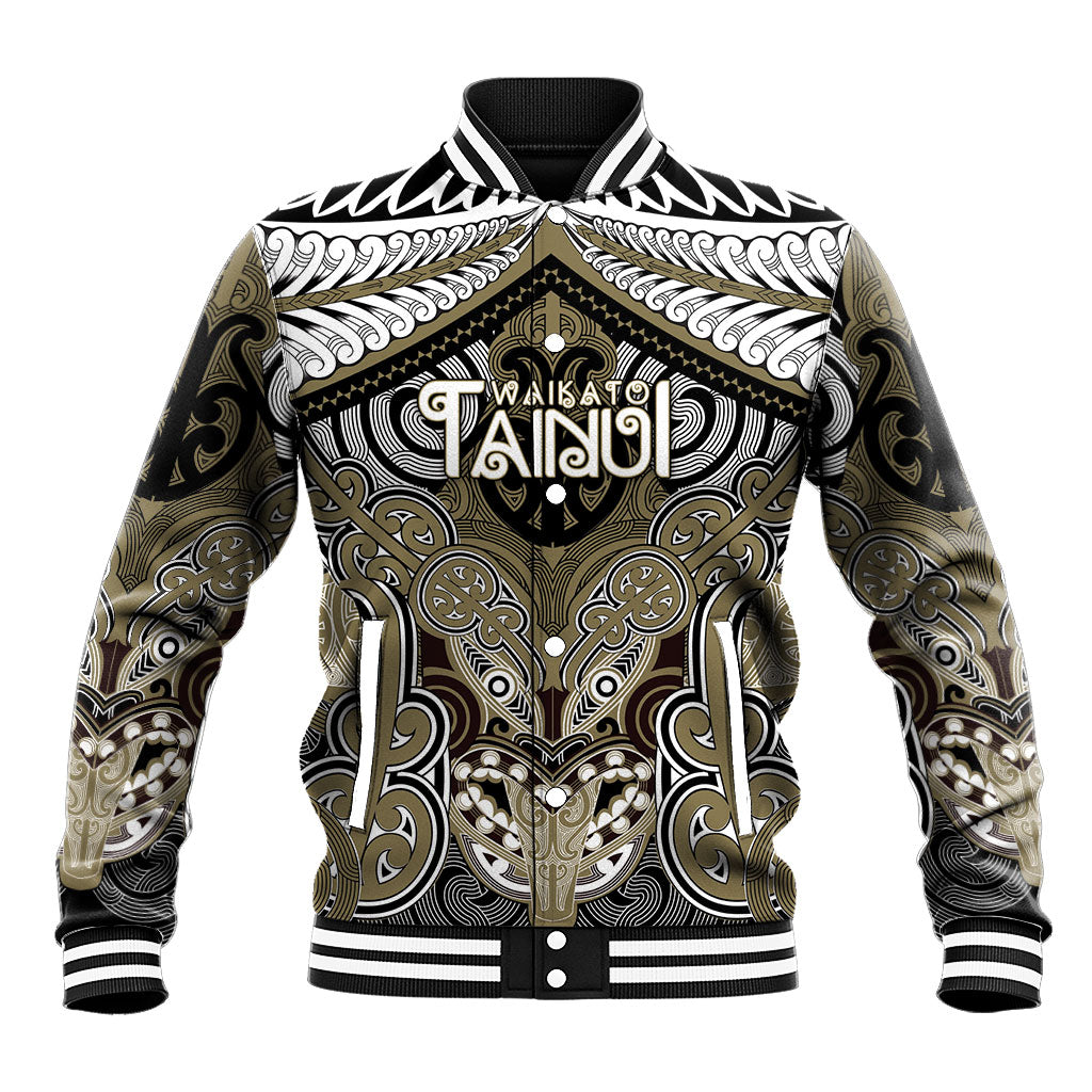 Aotearoa Iwi Waikato Tainui Personalised Baseball Jacket Maori Kowhaiwhai Pattern