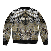 Aotearoa Iwi Waikato Tainui Personalised Bomber Jacket Maori Kowhaiwhai Pattern