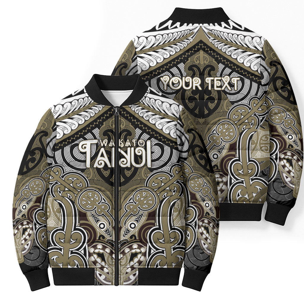 Aotearoa Iwi Waikato Tainui Personalised Bomber Puffer Jacket Maori Kowhaiwhai Pattern