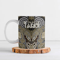 Aotearoa Iwi Waikato Tainui Personalised Ceramic Mug Maori Kowhaiwhai Pattern