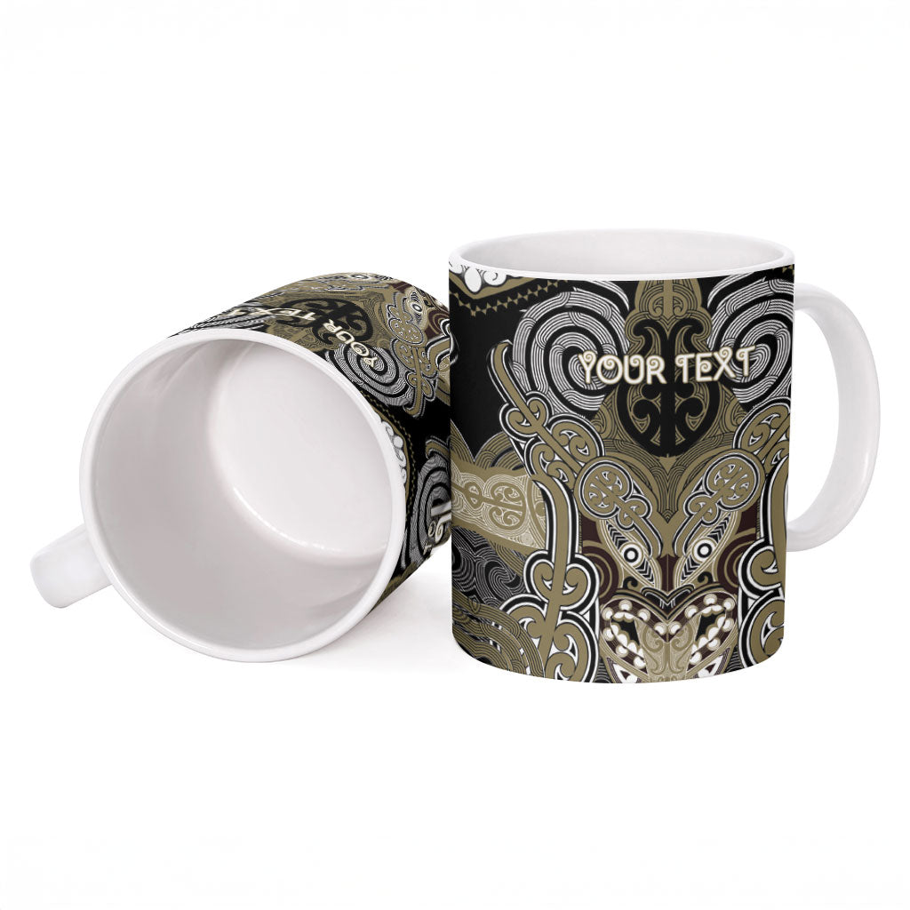 Aotearoa Iwi Waikato Tainui Personalised Ceramic Mug Maori Kowhaiwhai Pattern