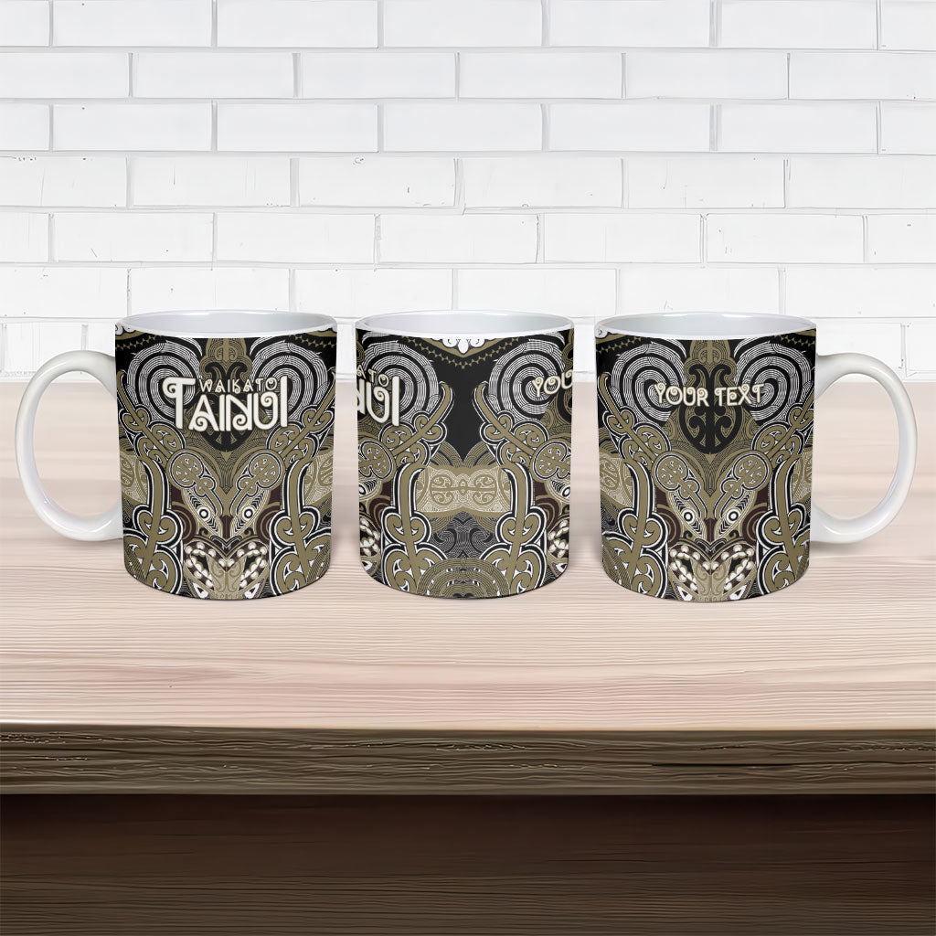 Aotearoa Iwi Waikato Tainui Personalised Ceramic Mug Maori Kowhaiwhai Pattern