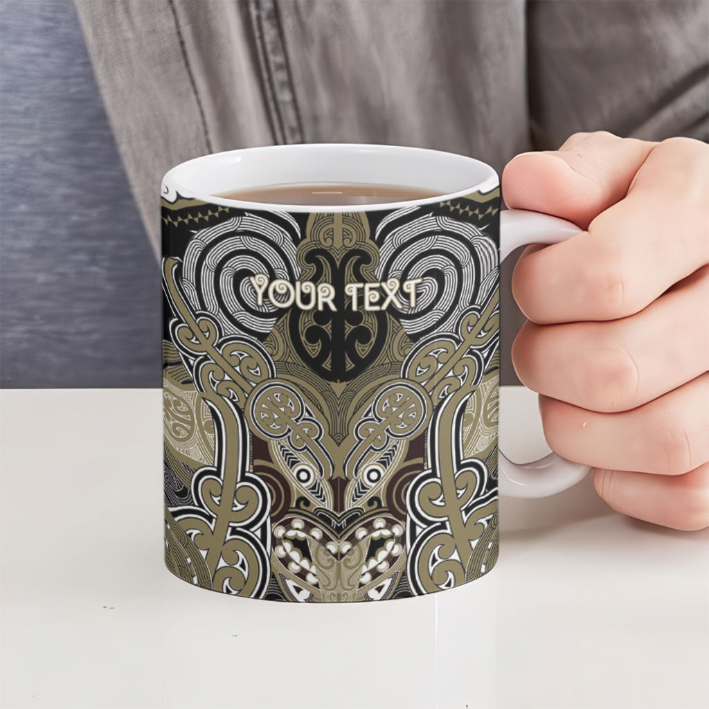 Aotearoa Iwi Waikato Tainui Personalised Ceramic Mug Maori Kowhaiwhai Pattern