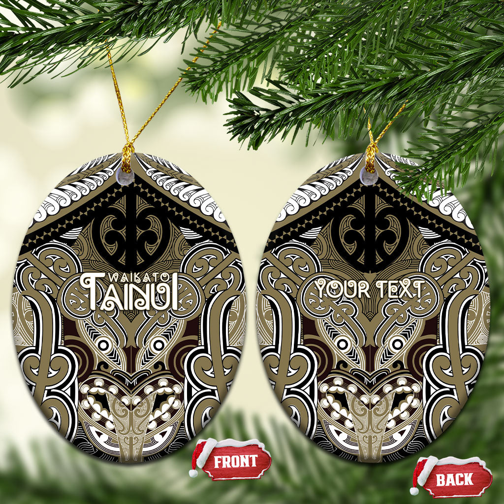 Aotearoa Iwi Waikato Tainui Personalised Ceramic Ornament Maori Kowhaiwhai Pattern