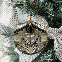 Aotearoa Iwi Waikato Tainui Personalised Ceramic Ornament Maori Kowhaiwhai Pattern