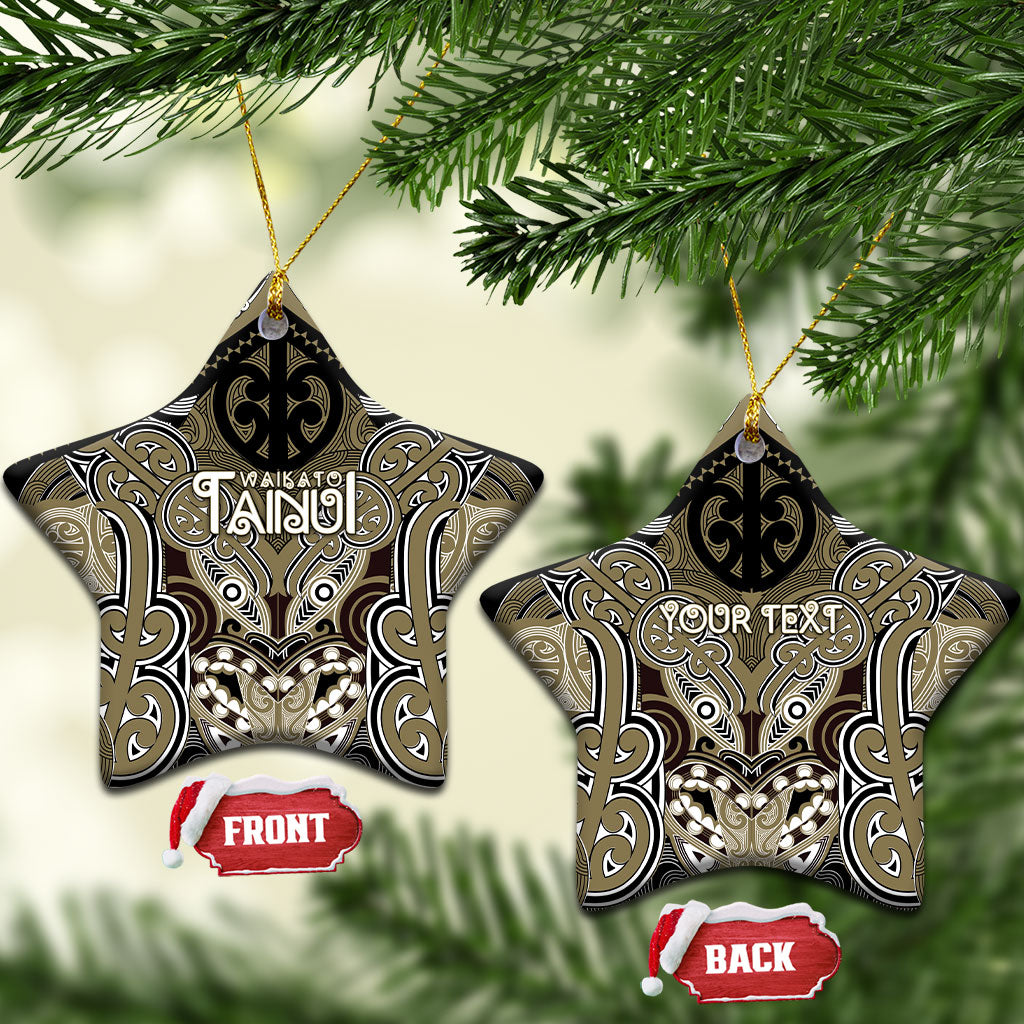 Aotearoa Iwi Waikato Tainui Personalised Ceramic Ornament Maori Kowhaiwhai Pattern