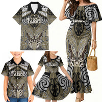 Aotearoa Iwi Waikato Tainui Personalised Family Matching Mermaid Dress and Hawaiian Shirt Maori Kowhaiwhai Pattern